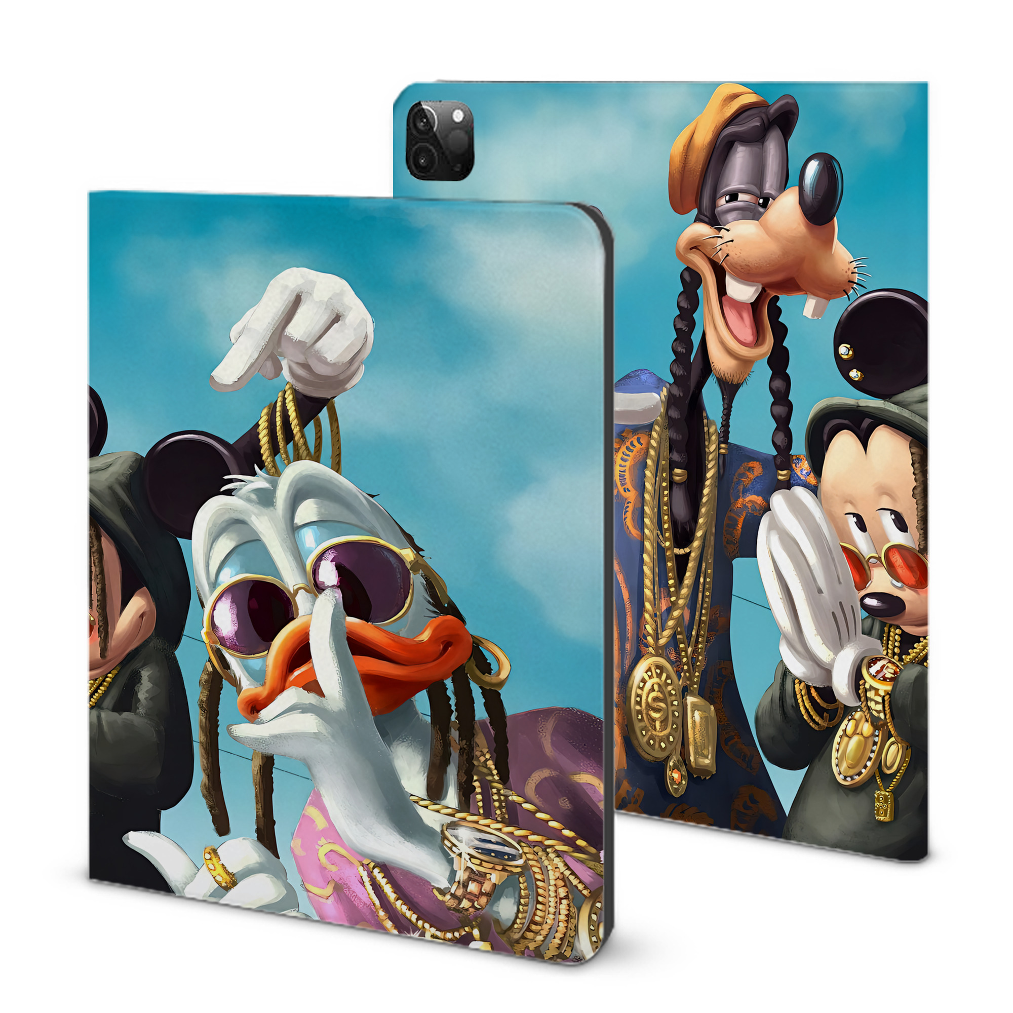 （画像用） ミッキーマウス Mickey Mouse IPadケース ペンホルダー付き ブックスタイルデザイン